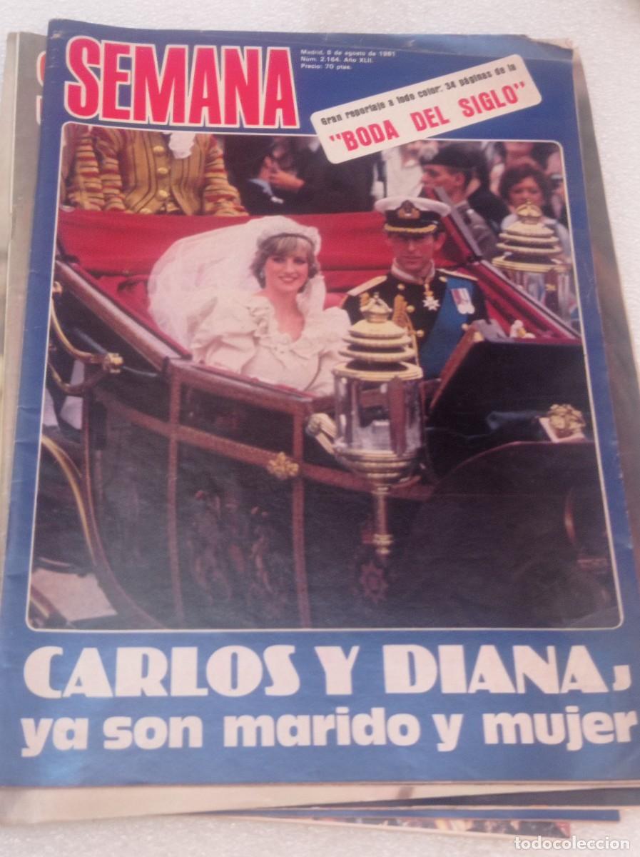 Collezionismo di Riviste e Giornali: Madrid, 8 de agosto de 1981 N&uacute;m. 2.164. A&ntilde;o XLII. Precio: 70 ptas. Boda Carlos Diana Gales