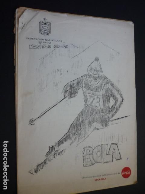 Coleccionismo de Revistas y Peri&oacute;dicos: BOLETIN FEDERACION CASTELLANA DE ESQUI NAVIDAD 1969 1970 PUBLICIDAD COCA COLA 8 HOJAS MECANOGRAFIADA
