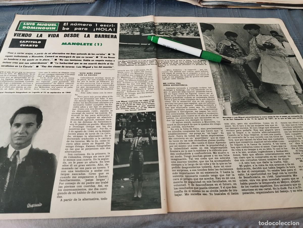 Coleccionismo de Revistas y Peri&oacute;dicos: LUIS MIGUEL DOMINGUIN CAPITULO 4 MANOLETE RECORTE REVISTA 5 P&Aacute;GINAS 1983
