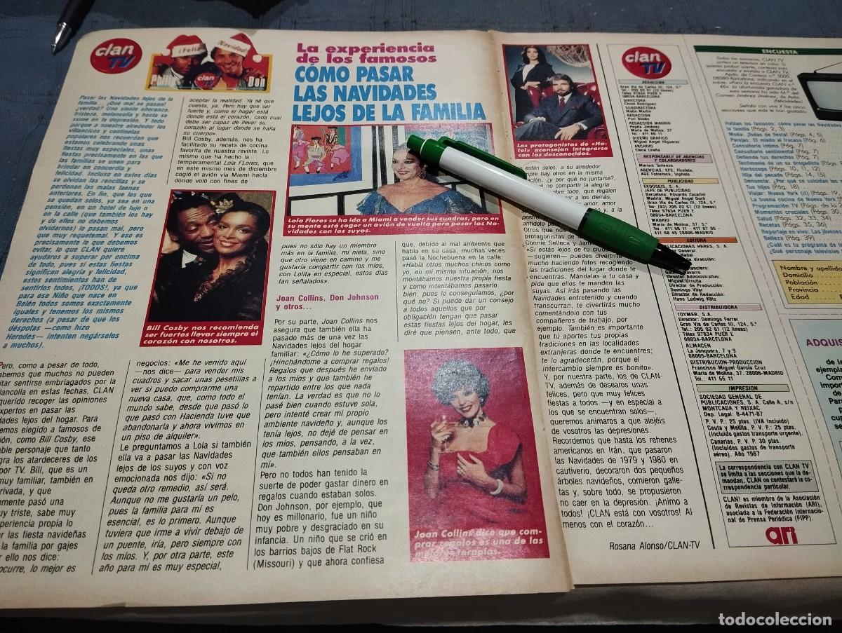 Coleccionismo de revistas y peri&oacute;dicos: LOLA FLORES, JOAN COLLINS, BILL COSNY PROTAGONISTAS SERIE HOTEL RECORTE REVISTA 1987