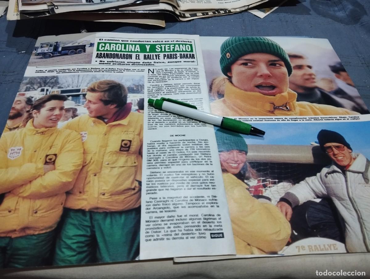 Coleccionismo de Revistas y Peri&oacute;dicos: CAROLINA DE MONACO Y STEFANO 4 PAG. REVERSO JULIO IGLESIAS RECORTE REVISTA 1985