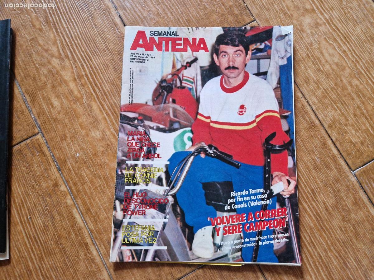 Collection Magazines and Newspapers: SEMANAL ANTENA N&ordm; 232 1985 MOTOCICLISMO RICARDO TORMO ROLLING STONES ESTEFANIA MONACO TYRONE POWER