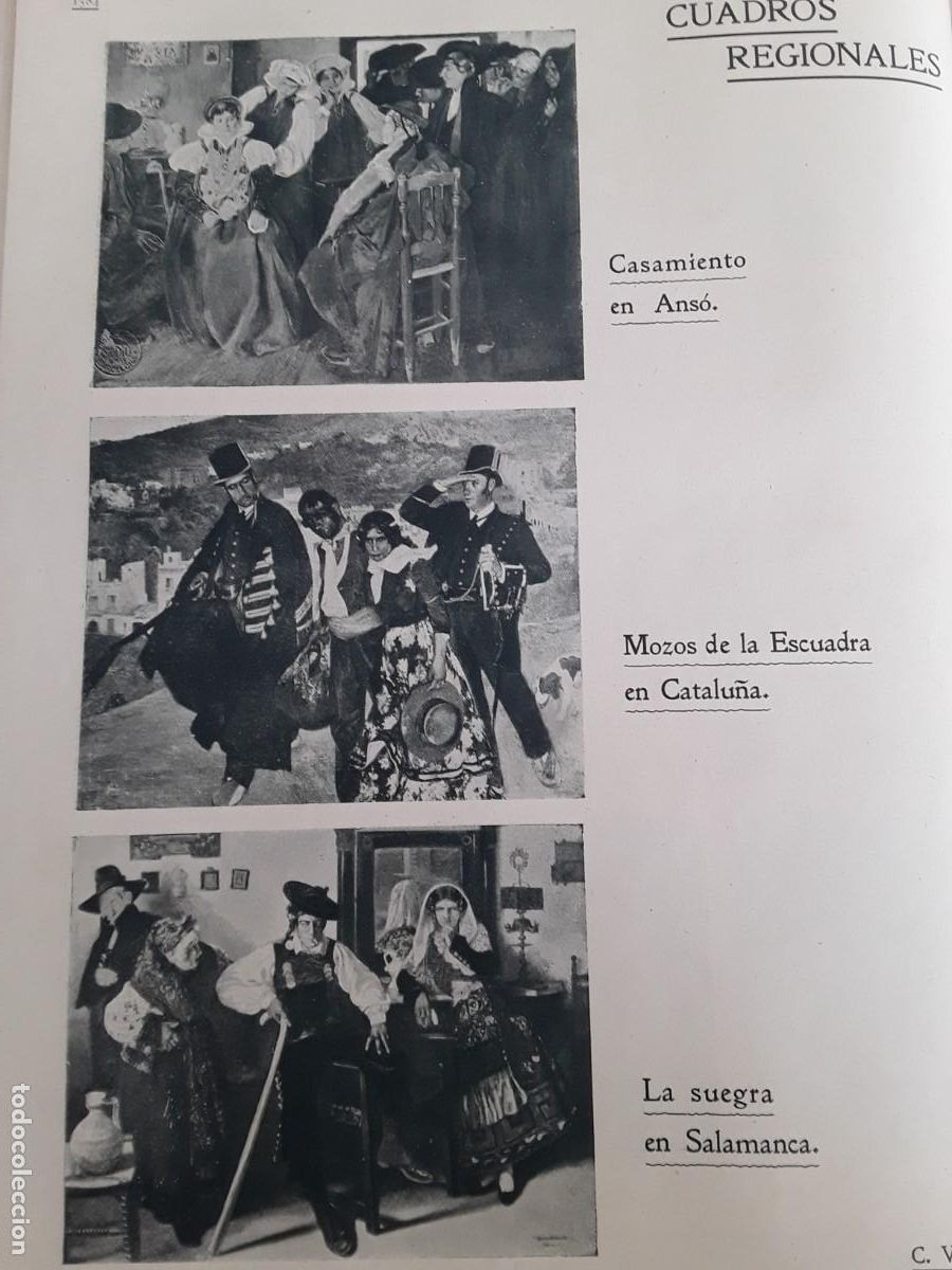 Coleccionismo de Revistas y Peri&oacute;dicos: CUADROS REGIONALES MOZOS ESCUADRA CASAMIENTO ANSO SUEGRA SALAMANCA HOJA REVISTA A&Ntilde;O 1908