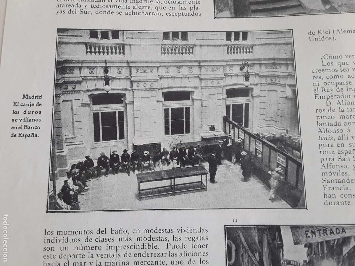 Collezionismo di Riviste e Giornali: RECOGIDA Y CANJE DUROS SEVILLANOS BANCO DE ESPA&Ntilde;A MADRID 3 HOJAS A&Ntilde;O 1908