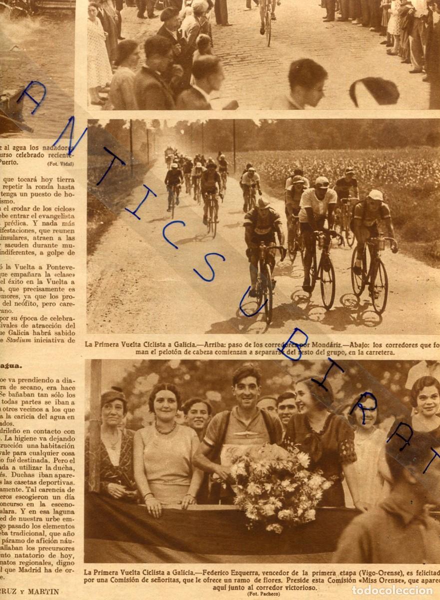 Coleccionismo de Revistas y Peri&oacute;dicos: REVISTA A&Ntilde;O 1933 PRIMERA VUELTA CICLISTA A GALICIA VICENTE TRUEBA CICLISTA TORRELAVEGA EN MADRID