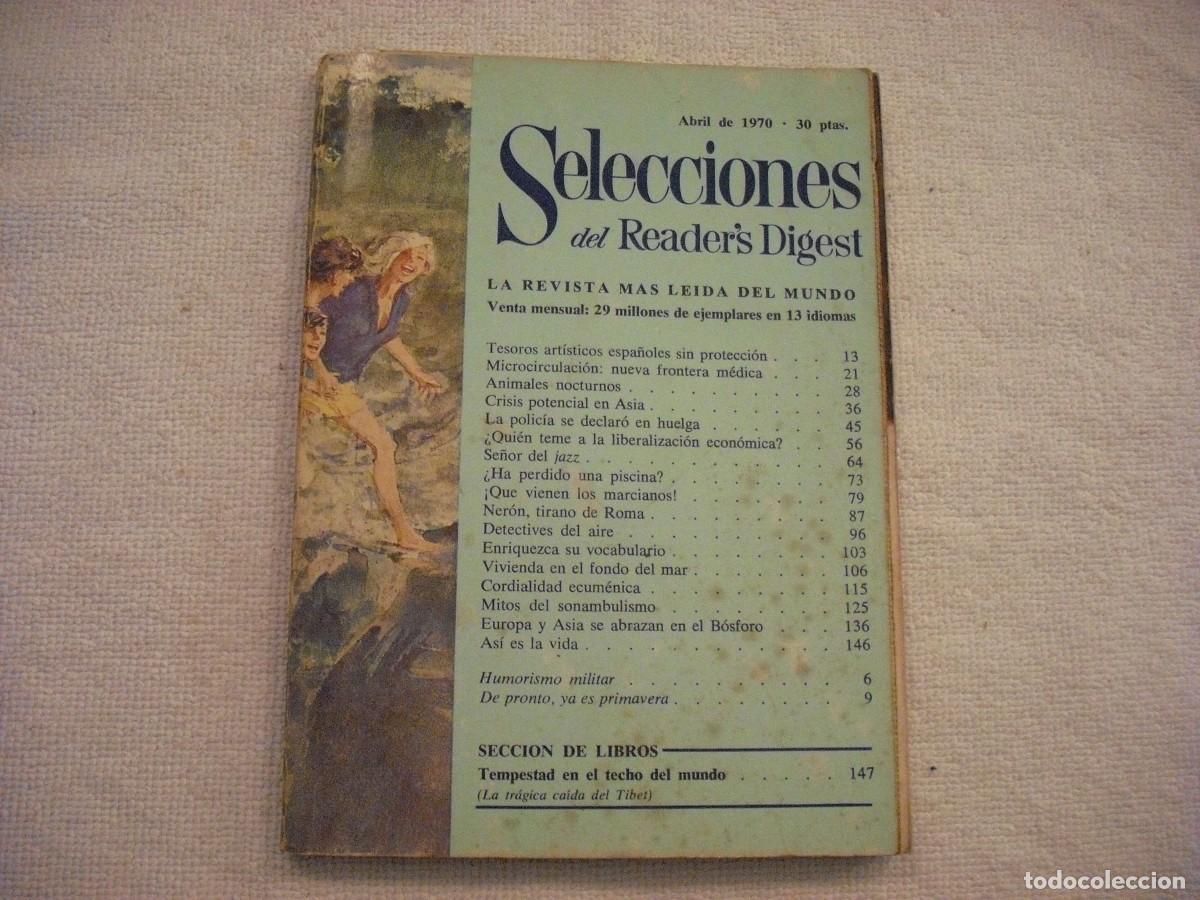 Collezionismo di Riviste e Giornali: SELECCIONES DEL READER'S DIGEST . ABRIL 1970