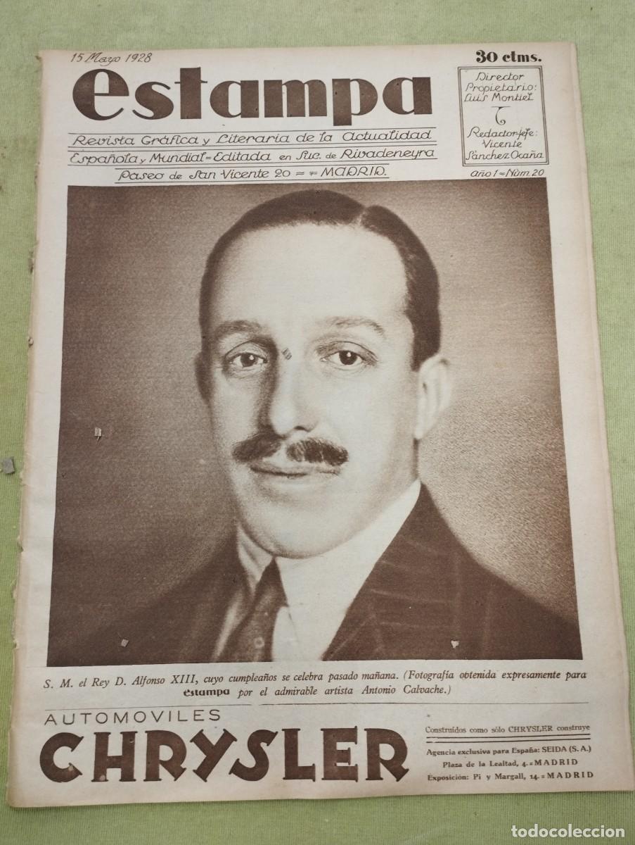Collectionnisme de Revues et Journaux: ESTAMPA A&Ntilde;O 1928 ROMERIA MADRID - REY ALFONSO XIII - MANSIONES AVILA - ESCUELA CER&Aacute;MICA - R. OVIEDO