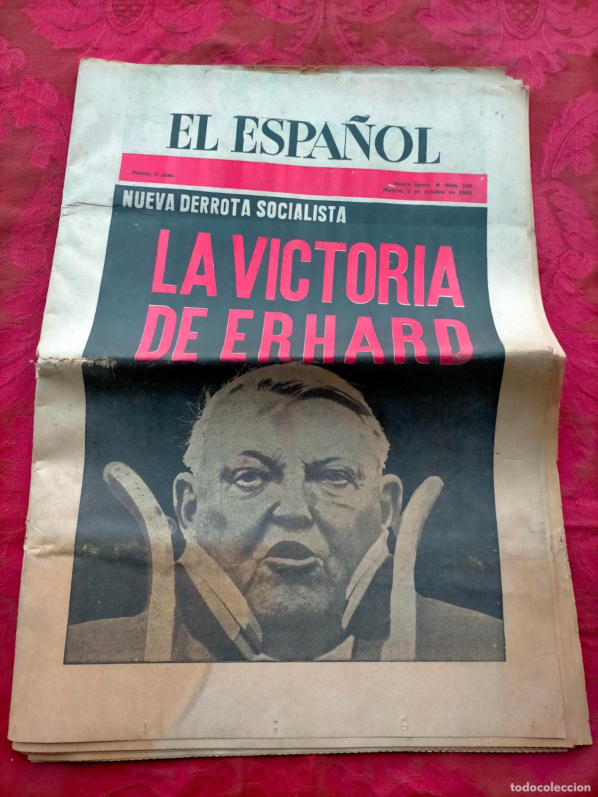 Coleccionismo de revistas y peri&oacute;dicos: Revista antigua El Espa&ntilde;ol N&uacute;m. n&ordm; 155 2 de octubre 1965 la victoria de Erhard