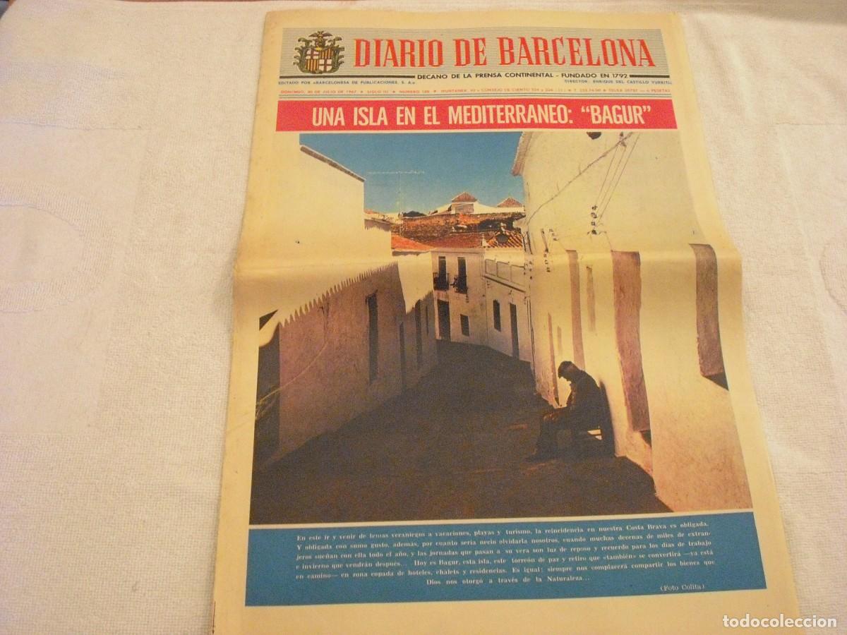 Collezionismo di Riviste e Giornali: DIARIO DE BARCELONA , JULIO 1967 . UNA ISLA EN EL MEDITERRANEO : BAGUR