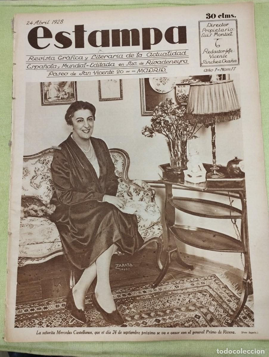 Collectionnisme de Revues et Journaux: ESTAMPA A&Ntilde;O 1928 - FEMINISMO - BODA PRIMO DE RIVERA - VILLA MUSICO - FUTBOL INTERNACIONAL - MAEZTU