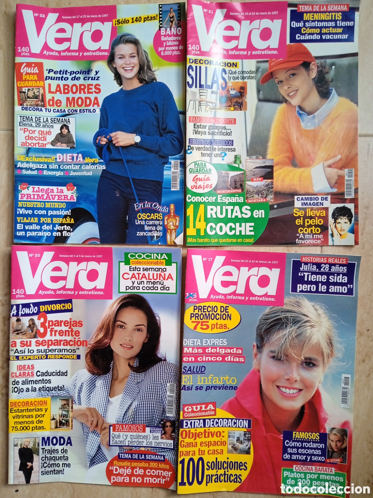 Coleccionismo de Revistas y Peri&oacute;dicos: Lote de 4 revistas VERA 1997: Decoraci&oacute;n, labores, entretenimiento, salud, belleza