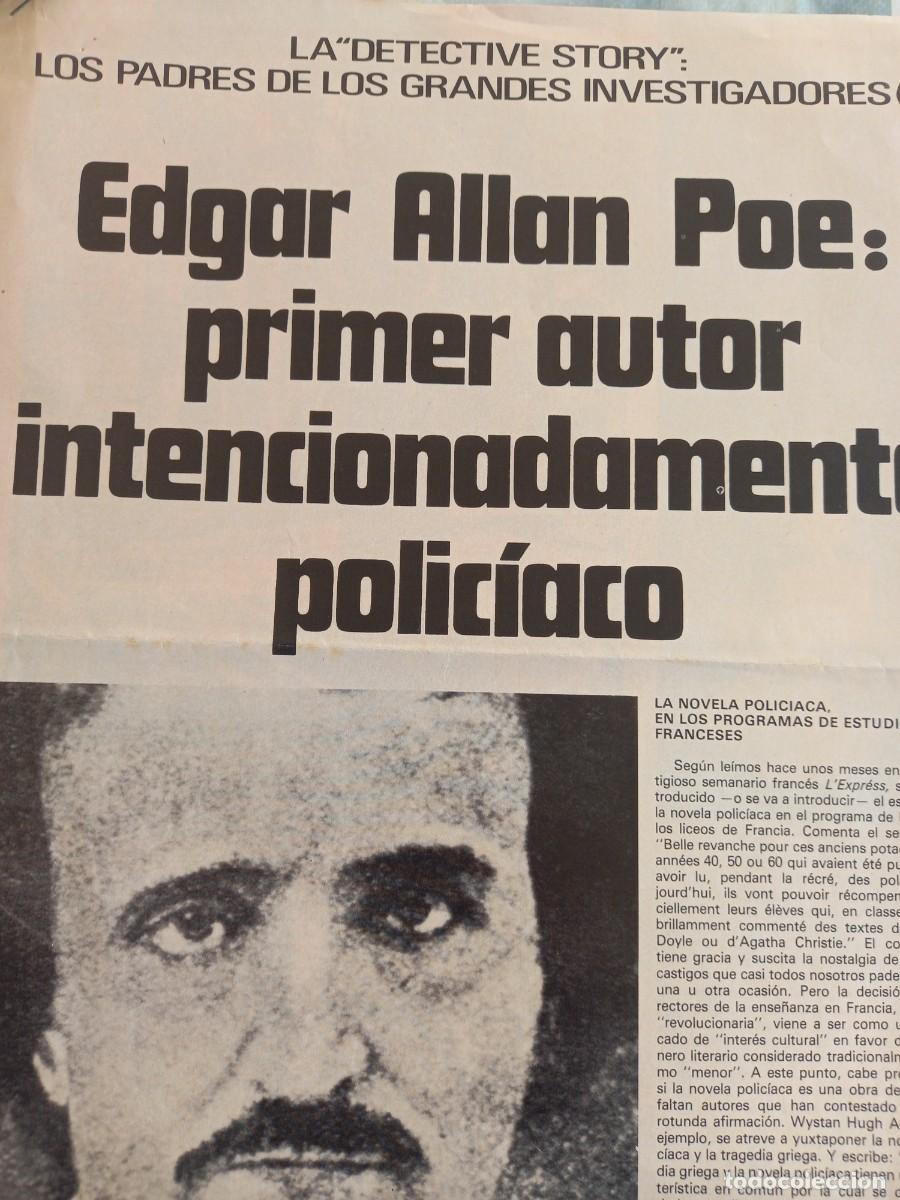 Coleccionismo de revistas y peri&oacute;dicos: EDGAR ALLAN POE, PRIMER AUTOR DE NOVELA POLIC&Iacute;ACA. LUIS BETTONICA. 4 PAGINAS EXTRAIDAS DE REVISTA