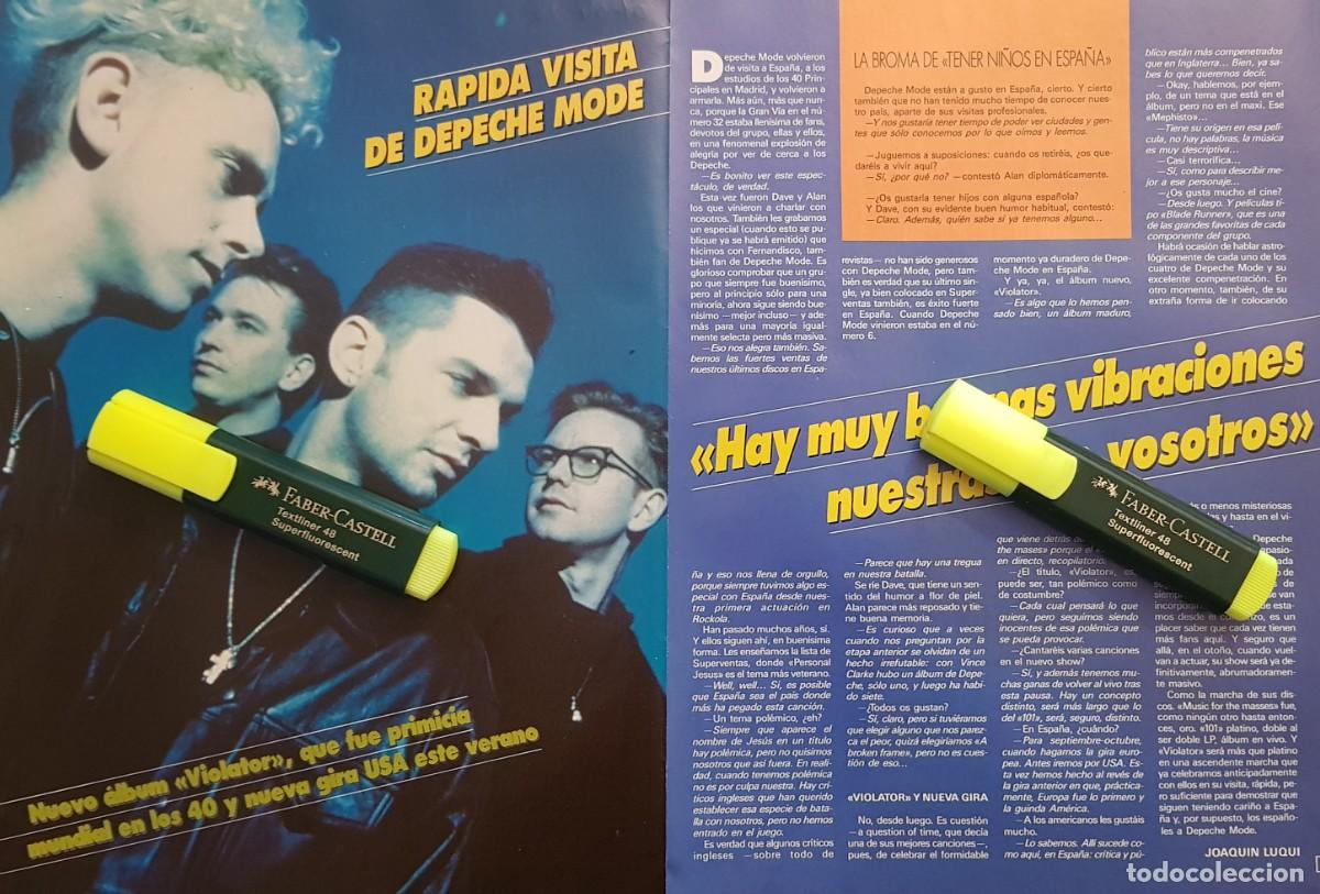 Coleccionismo de Revistas y Peri&oacute;dicos: Reportaje Depeche Mode 01.04.90