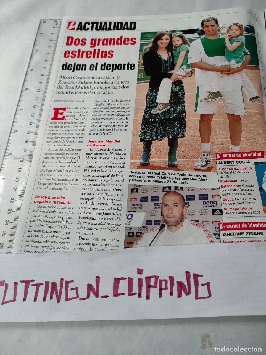 Coleccionismo de Revistas y Peri&oacute;dicos: Clipping [ALBERTO COSTA, ZIDANE][RL061005]