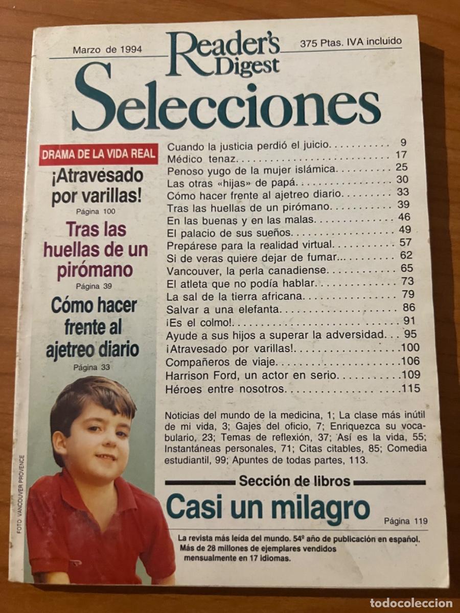 Collection Magazines and Newspapers: SELECCIONES DEL READER&rsquo;S DIGEST. MARZO 1994. TRAS LAS HUELLAS DE UN PIR&Oacute;MANO. P&Aacute;GS:144
