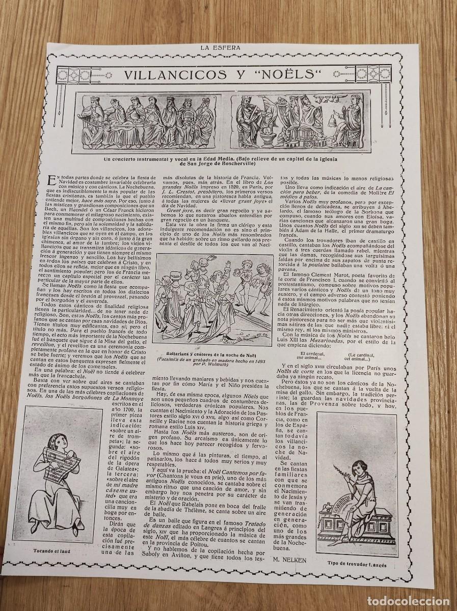 Coleccionismo de Revistas y Peri&oacute;dicos: HOJA REVISTA ORIGINAL CIRCA 1915. VILLANCICOS Y NO&Euml;LS, POR NELKEN