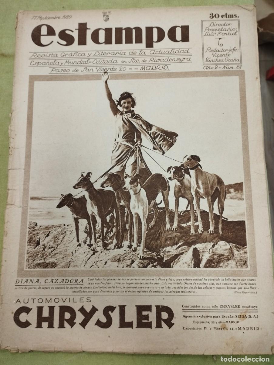 Coleccionismo de Revistas y Peri&oacute;dicos: ESTAMPA N&ordm; 88 - 1929 (SANTADER - ROMERIA VIRGEN GRACIA - JUEGOS INFANTILES - FLORES LINARES)