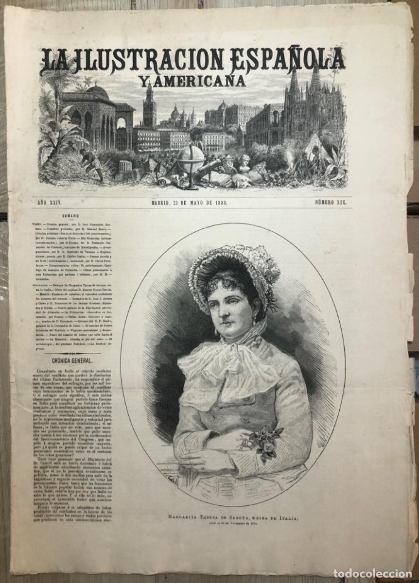Coleccionismo de revistas y peri&oacute;dicos: ILU. ESPA&Ntilde;OLA Y AMERICANA - 1880 - ALBACETE - MADRID - VESUBIO (ITALIA) - INFORMACIONES, GRABADOS...