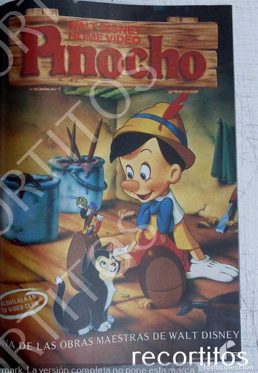 Coleccionismo de Revistas y Peri&oacute;dicos: PINOCHO DISNEY SPANISH AD PUBLICIDAD EN PRENSA RECORTE