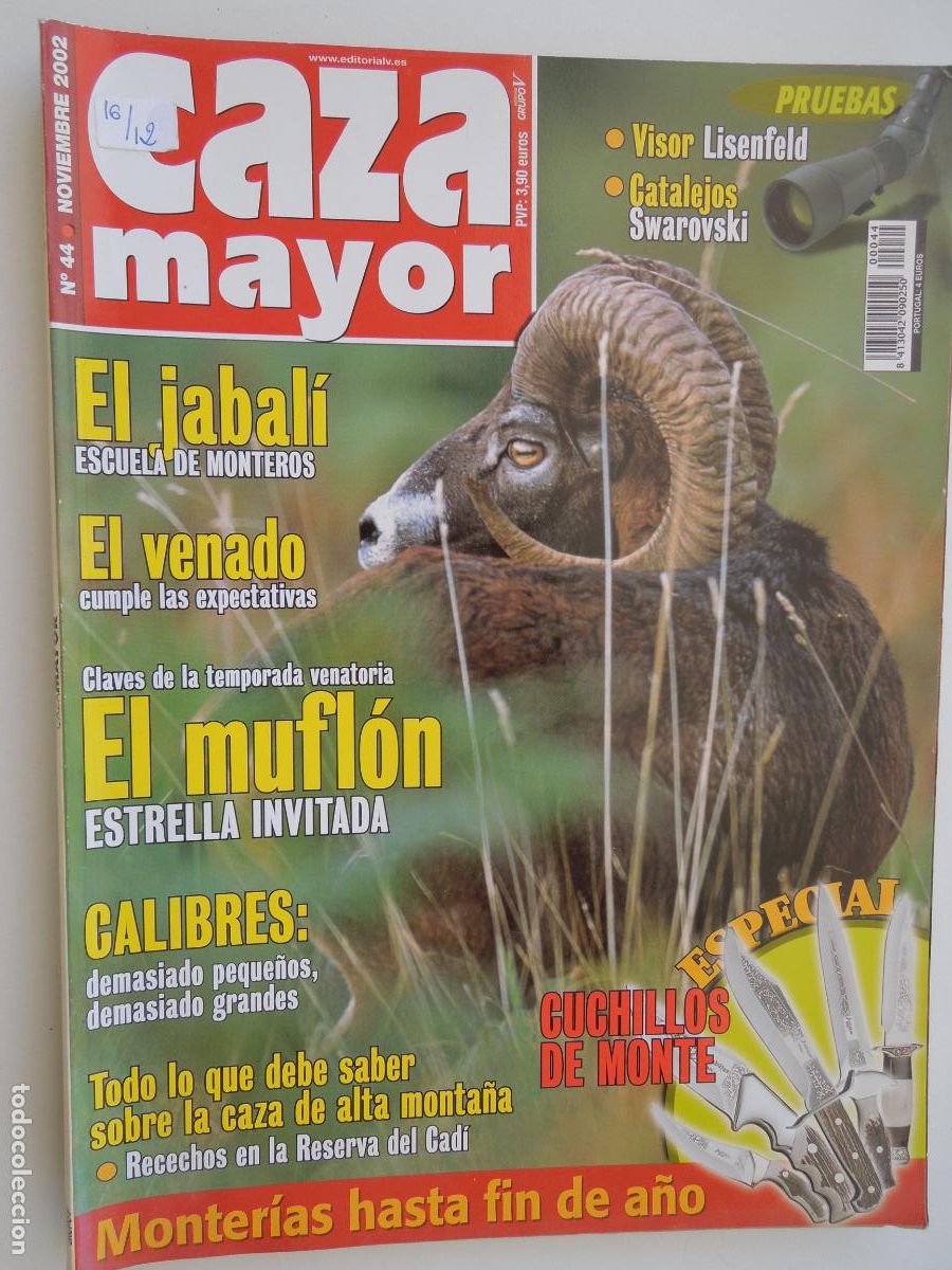 Sammeln von Zeitschriften und Zeitungen: CAZA MAYOR REVISTA N&ordm; 44 - NOVIEMBRE 2002- EL MUFLON - EL JABALI