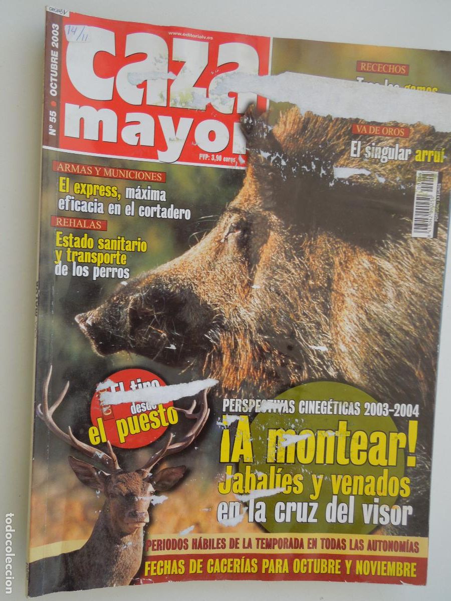 Sammeln von Zeitschriften und Zeitungen: CAZA MAYOR REVISTA N&ordm; 55 - OCTUBRE 2003- &iexcl; A MONTEAR ! JABALIES Y VENADOS - EL SINGULAR ARRUI