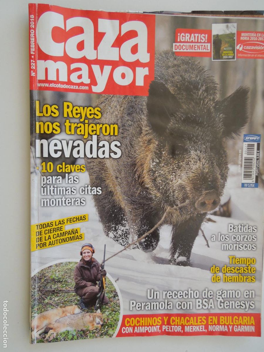 Sammeln von Zeitschriften und Zeitungen: CAZA MAYOR REVISTA N&ordm;227 -FEBRERO 2018 - BATIDAS A LOS CORZOS MORISCOS . RECECHO DE GAMO