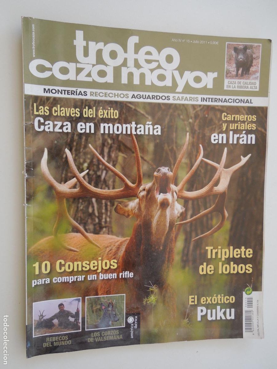Sammeln von Zeitschriften und Zeitungen: TROFEOS CAZA MAYOR REVISTA N&ordm; 15- 07-2011 - TRIPLETE DE LOBOS -CAZA EN MONTA&Ntilde;A
