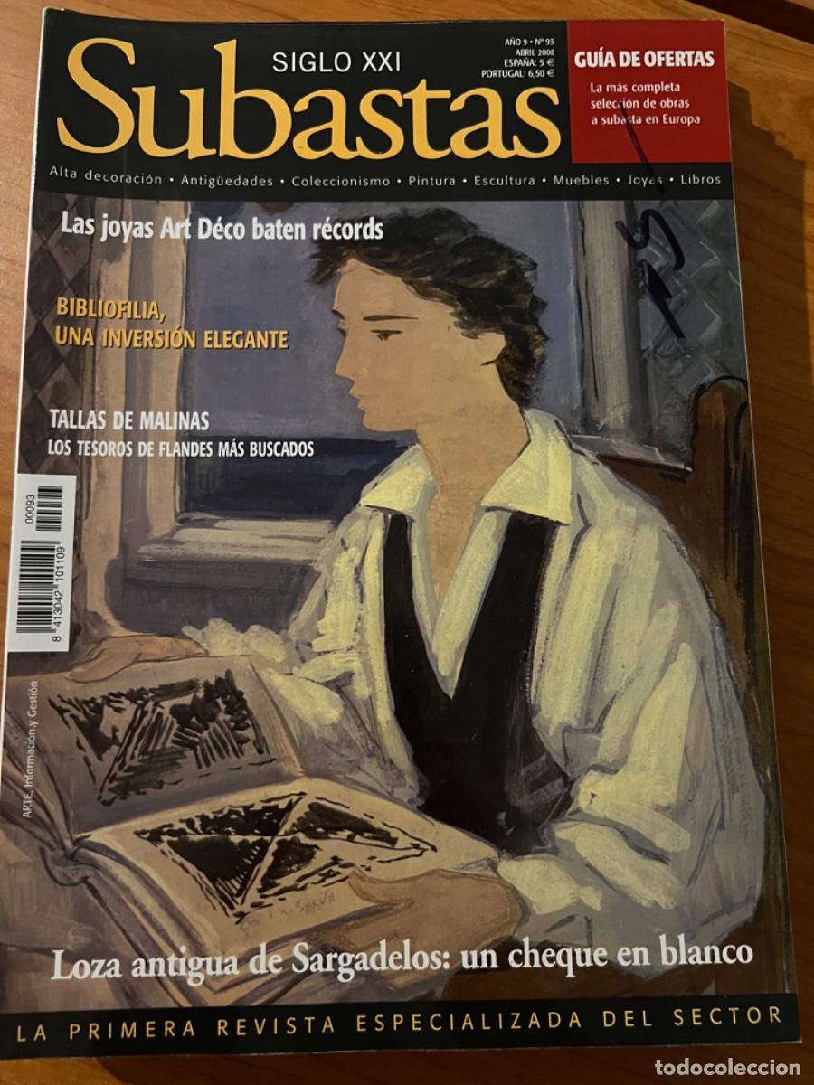 Coleccionismo de Revistas y Peri&oacute;dicos: SUBASTAS SIGLO XXI. A&Ntilde;O 9, N&deg; 93. ABRIL 2008. LAS JOYAS ART DECO BATEN R&Eacute;CORDS.