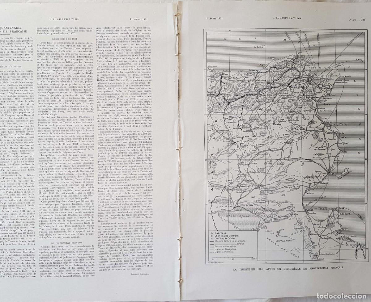 Colecionismo de Revistas e Jornais: LE CINQUANTENAIRE DE LA TUNISIE FRAN&Ccedil;AISE. L'Illustration, 1931. Robert LAMBEL(Texto)