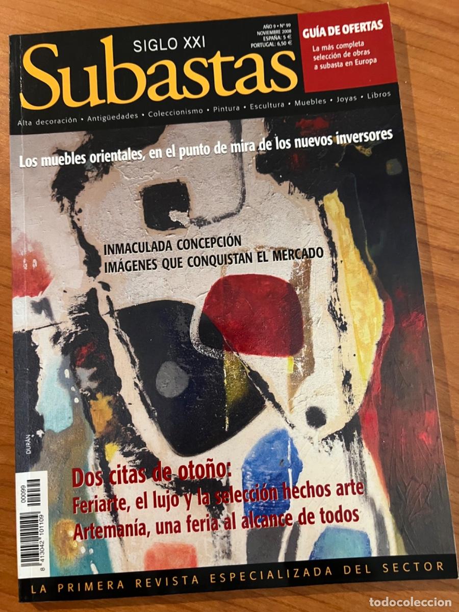 Coleccionismo de revistas y peri&oacute;dicos: SUBASTAS SIGLO XXI. A&Ntilde;O 9, N&deg;99. NOVIEMBRE 2008. INMACULADA CONCEPCION, IM&Aacute;GENES QUE CONQUISTAN.