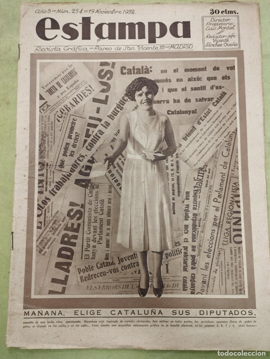 Coleccionismo de Revistas y Peri&oacute;dicos: ESTAMPA N&ordm; 254 - A&Ntilde;O 1932 - DULCINEA - VIDA CARTUJANA - BURGOS - ATILA - GITANOS DE LA CAVA - CIEGO