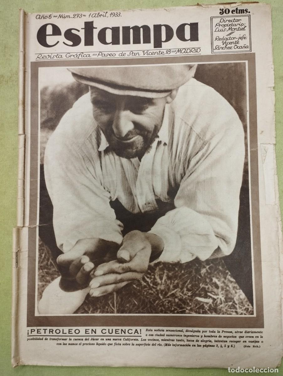 Coleccionismo de Revistas y Peri&oacute;dicos: ESTAMPA N&ordm; 273 A&Ntilde;O 1933 (CUENCA VIANA DO CASTELO SANTANDER CASTELLANOS DE LA SIERRA MAFIA MADRID)