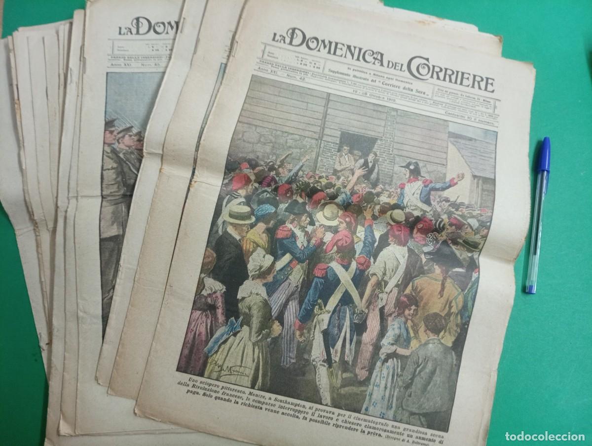 Coleccionismo de Revistas y Peri&oacute;dicos: Lote de 20 Peri&oacute;dicos La Domenica del Corriere. A&ntilde;o 1919. Milano - Italia.