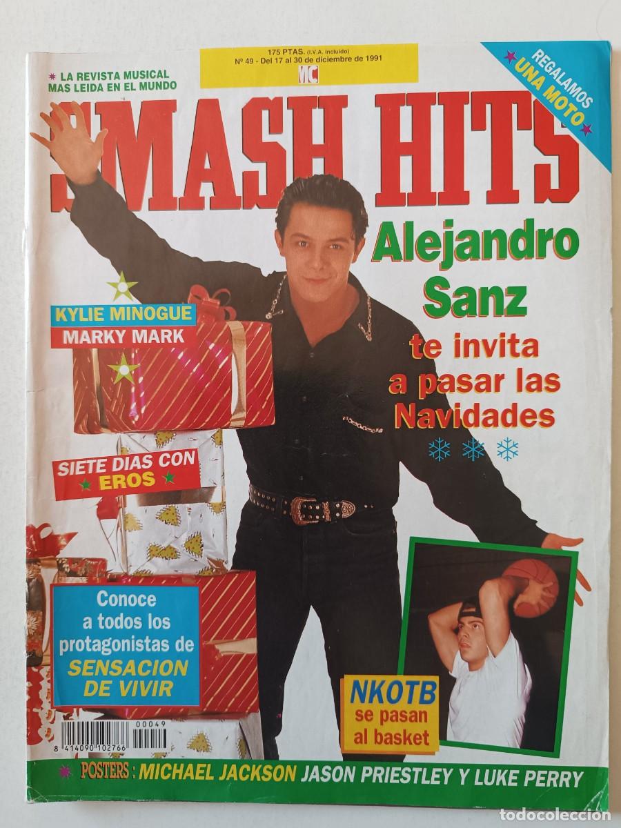 Coleccionismo de Revistas y Peri&oacute;dicos: Revista SMASH HITS n&ordm; 49 Alejandro Sanz Kylie Minogue Marky Mark NKOTB Loco M&iacute;a Michael Jackson Eros