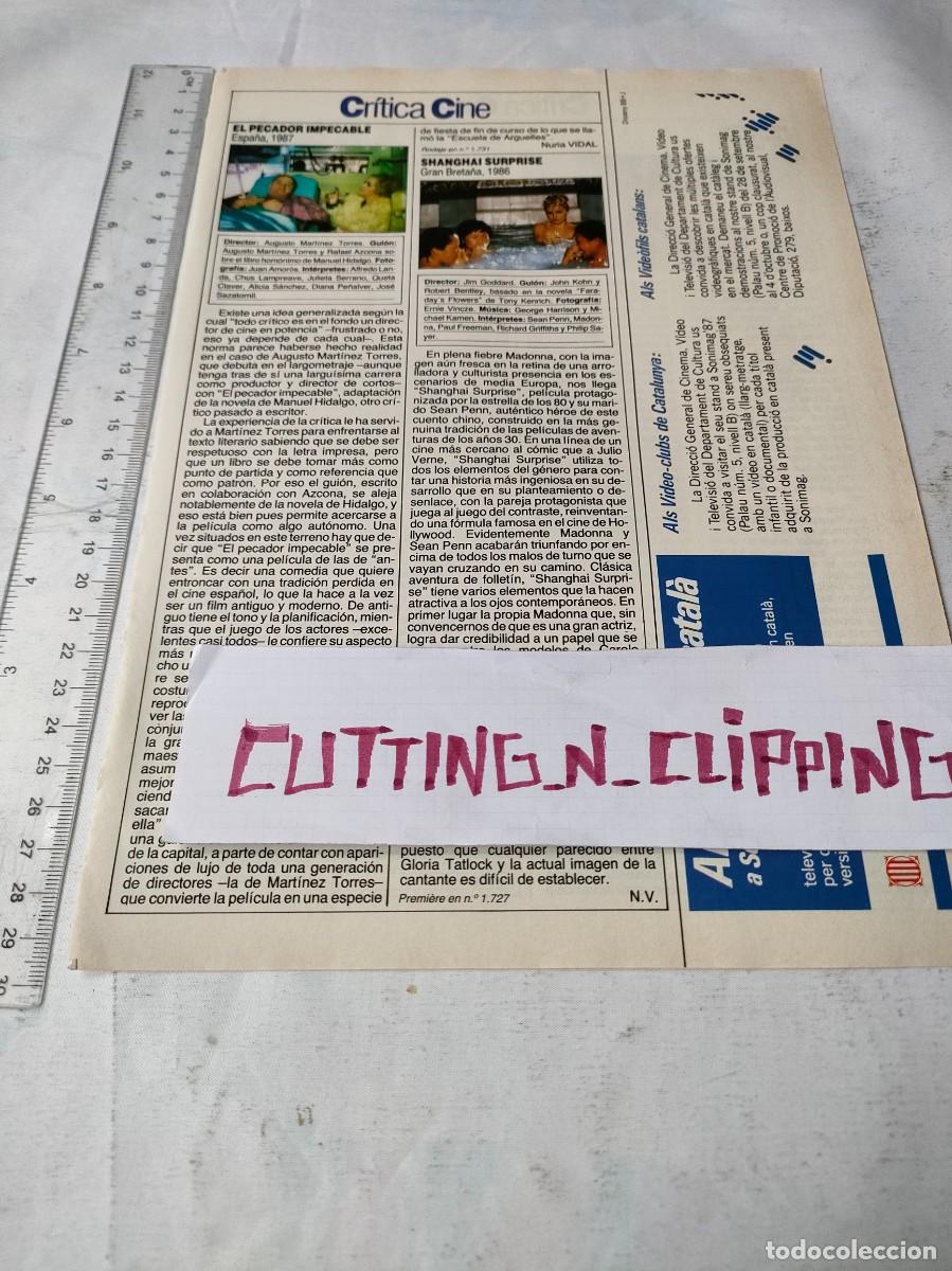 Coleccionismo de Revistas y Peri&oacute;dicos: Clipping [MADONNA SHANGHAI SURPRISE][PUBLICIDAD]