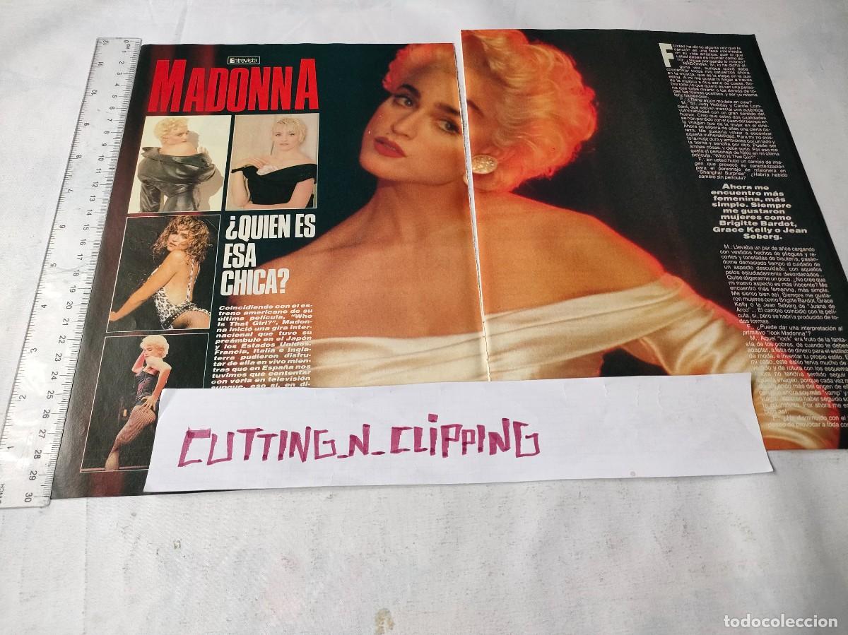 Coleccionismo de Revistas y Peri&oacute;dicos: Clipping [MADONNA QUIEN ES ESA][PUBLICIDAD]