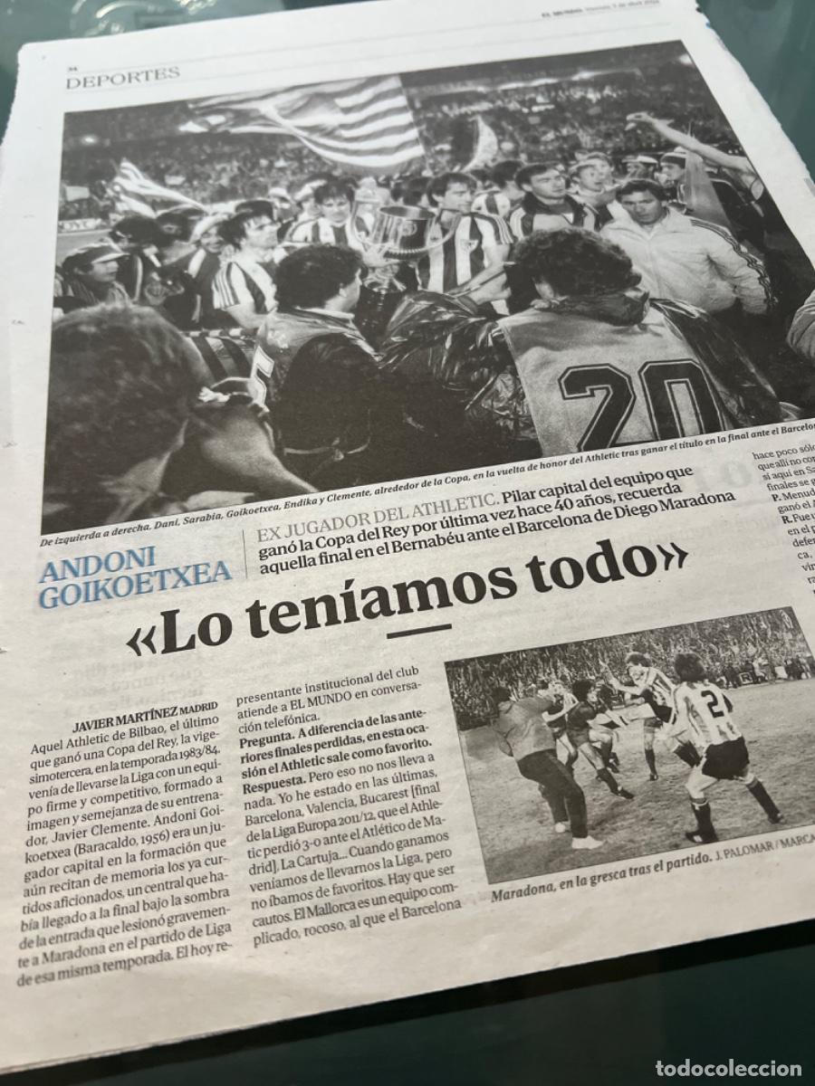 Coleccionismo de Revistas y Peri&oacute;dicos: Dossier ATHLETIC CLUB DE BILBAO. ANDONI GOIKOETXEA. Copa del Rey. Gabarra. Pol&eacute;mica Maradona.