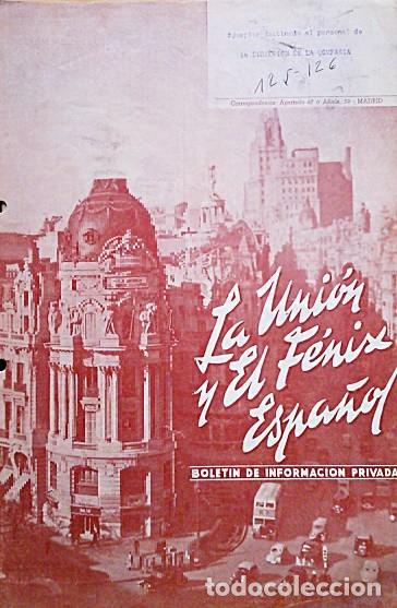 Coleccionismo de revistas y peri&oacute;dicos: BOLETIN INFORMACI&Oacute;N DE LA&rdquo;UNI&Oacute;N Y EL F&Eacute;NIX ESPA&Ntilde;OL&rdquo;, N&ordm; 125-126 MES: &iquest;MAYO? 1951