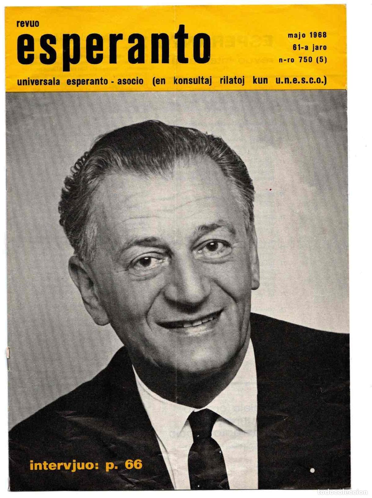 Collezionismo di Riviste e Giornali: REVISTA ESPERANTO REVUO INTERNACIA, N&ordm;750 (5) MAYO 1968. COMPLETAMENTE EN ESPERANTO
