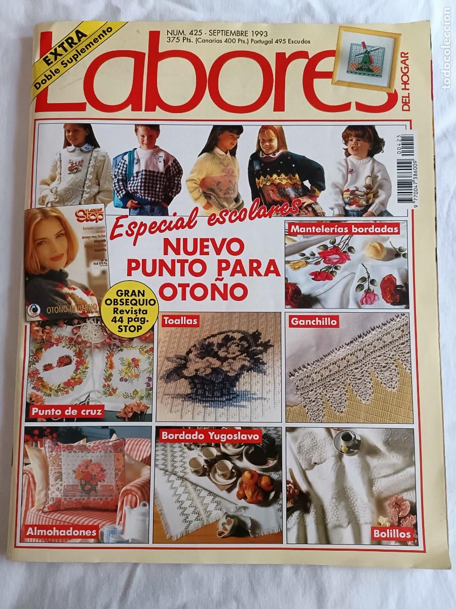 Collection Magazines and Newspapers: LABORES DEL HOGAR 425. ESPECIAL ESCOLARES, PUNTO PARA OTO&Ntilde;O. BORDADO YUGOSLAVO, BOLILLOS, PUNTO DE C