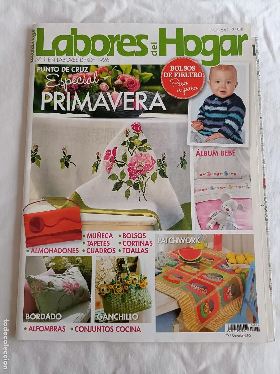 Collection Magazines and Newspapers: LABORES DEL HOGAR 641. ALBUM BEBE. MU&Ntilde;ECA. TOALLAS, ALFOMBRAS, CUADROS, BOLSOS, CONJUNTOS COCINA