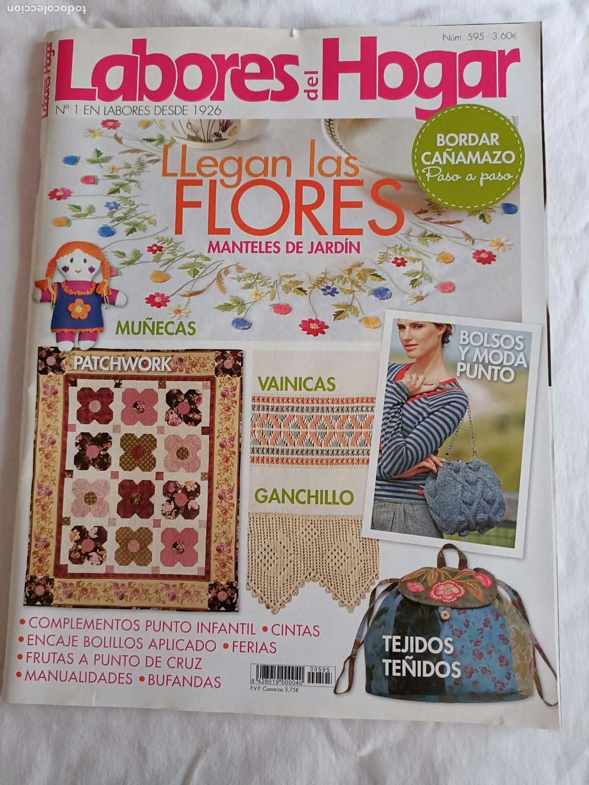Collection Magazines and Newspapers: LABORES DEL HOGAR 595. MU&Ntilde;ECAS, VAINICAS, BOLSOS, BUFANDAS, BOLILLOS, CINTAS, PUNTO DE CRUZ, PATCHWO