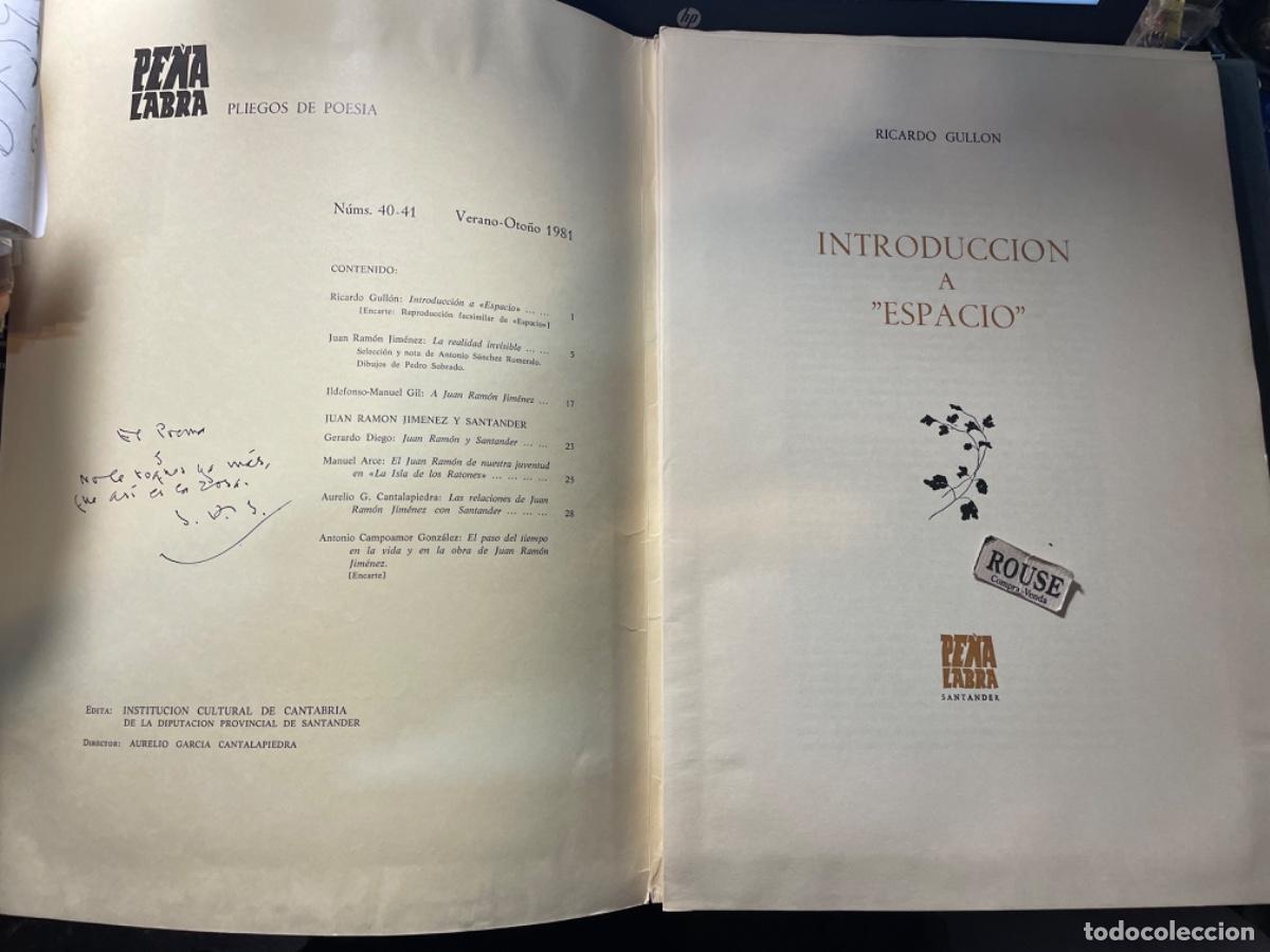 Coleccionismo de Revistas y Peri&oacute;dicos: REVISTA PE&Ntilde;A LABRA N&ordm; 40-41 PLIEGOS DE POESIA N&ordm; HOMENAJE A JUAN RAMON JIMENEZ EN EL CENTENARIO DE S