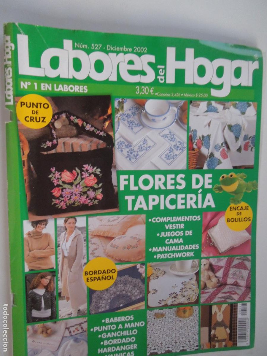 Sammeln von Zeitschriften und Zeitungen: LABORES DEL HOGAR REVISTA N&ordm; 527 - DICIEMBRE 2002 - FLORES DE TAPICERIA - CON PATRONES