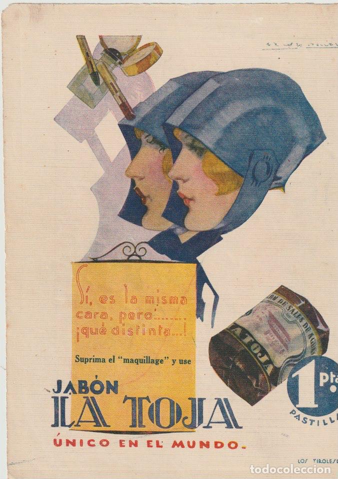 Coleccionismo de revistas y peri&oacute;dicos: Publicidad jab&oacute;n La Toja / dibujo de Aristo T&eacute;llez - 1929