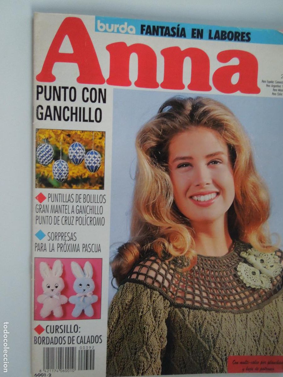 Coleccionismo de Revistas y Peri&oacute;dicos: ANNA BURDA FANTASIA EN LABORES REVISTA N &ordm; 3 - MARZO 1992- CON PATRON - GANCHILLO