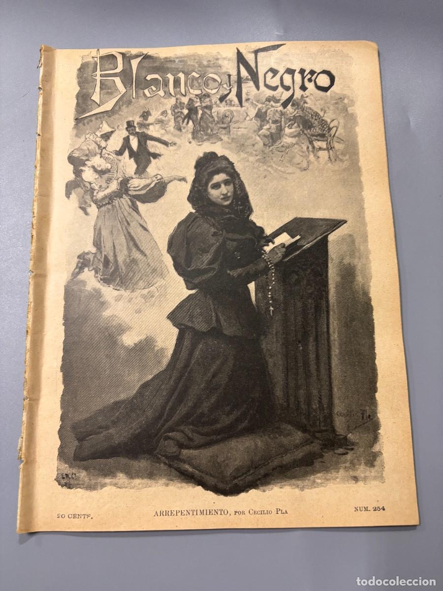 Sammeln von Zeitschriften und Zeitungen: BLANCO Y NEGRO. N&ordm; 254. A&Ntilde;O 1896. LA LLEGADA DE WEYLER. TEODORO GUERRERO. ESTRADA PALMA. LEER