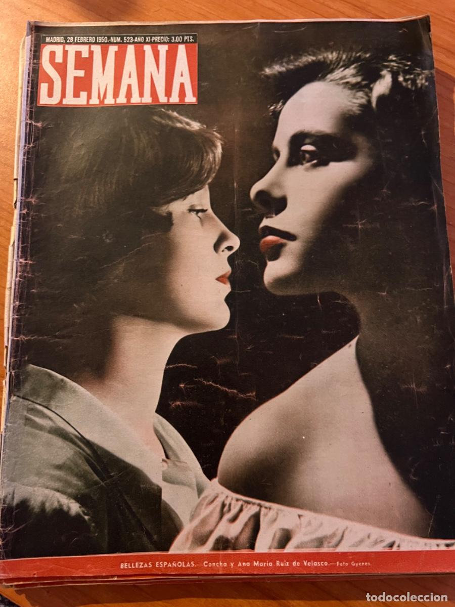 Coleccionismo de revistas y peri&oacute;dicos: SEMANA. N&deg; 523. FEBRERO 1950. LOS VOTOS DE LA CLASE MEDIA HAN IGUALADO LA BALANZA.
