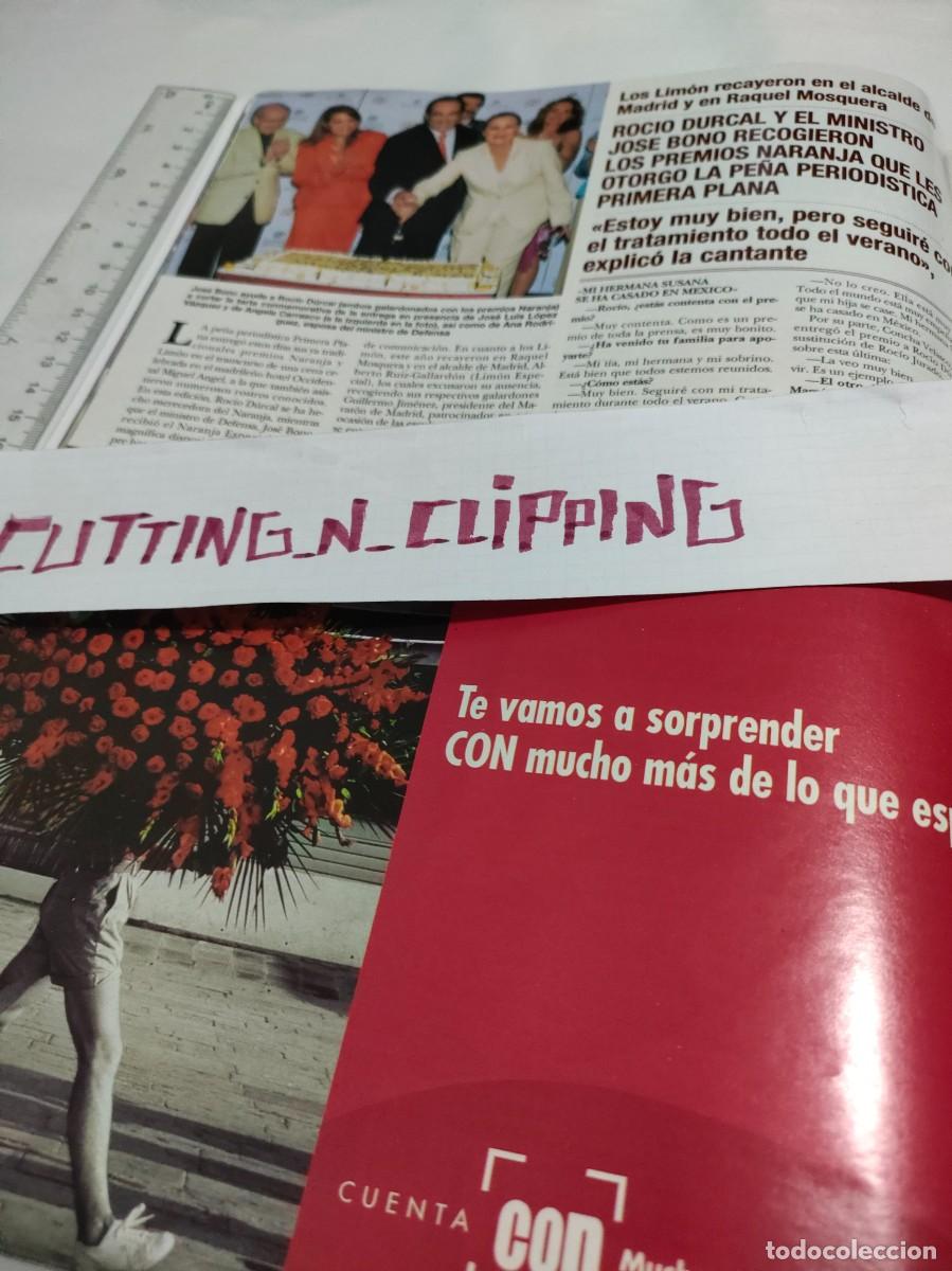 Coleccionismo de revistas y peri&oacute;dicos: Clipping_050707_ ROCIO DURCAL