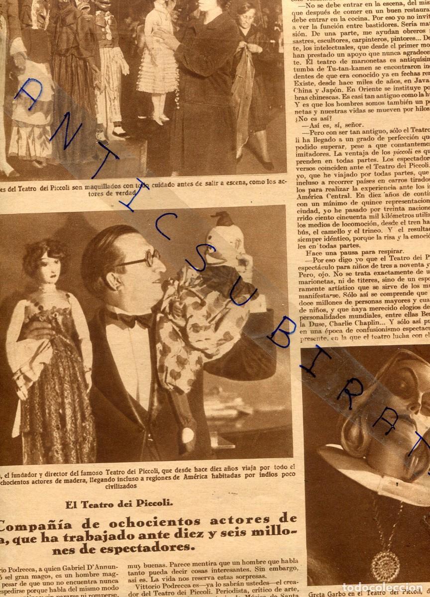 Sammeln von Zeitschriften und Zeitungen: REVISTA A&Ntilde;O 1935 TEATRO DEI PICCOLI VITTORIO PODRECCA MARIONETAS TITERES PUCHINELIS PUTXINEL.LIS